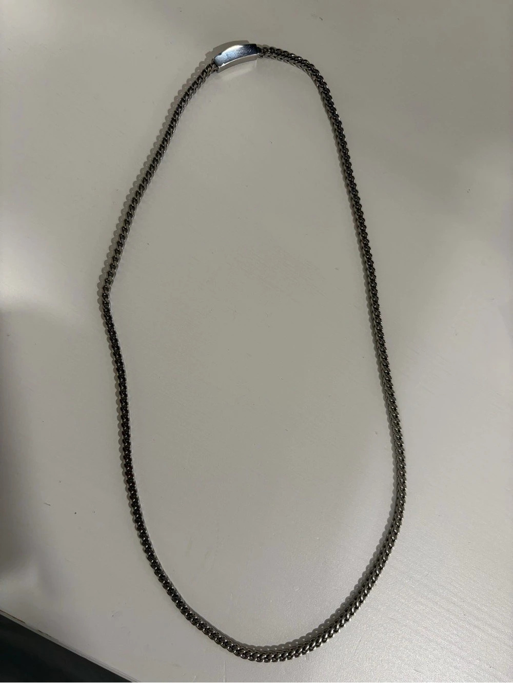 ARZ Steel Silver-Tone Chain Necklace